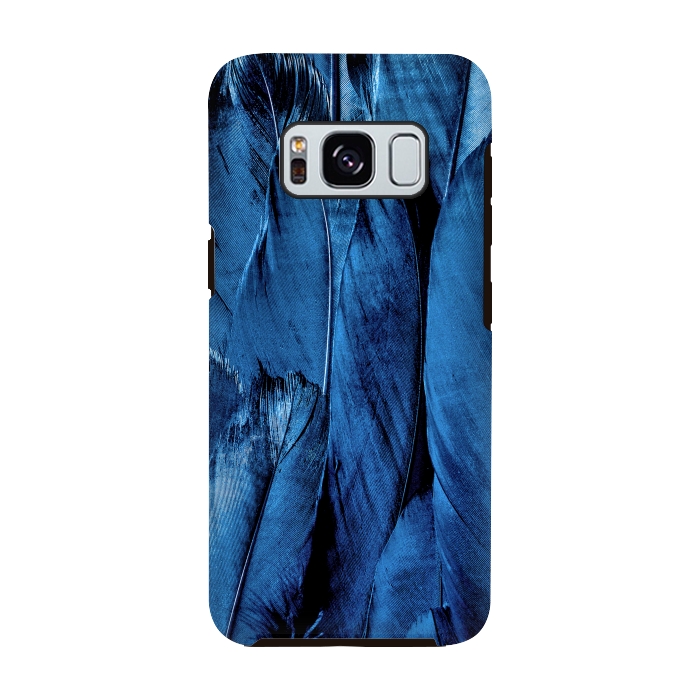 Galaxy S8 StrongFit Blue Feather Close Up by Andrea Haase