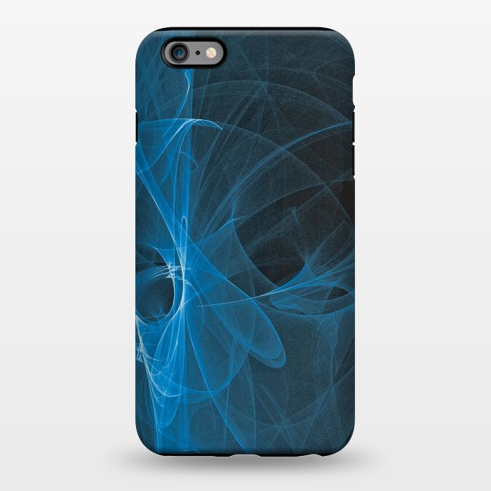 iPhone 6/6s plus StrongFit Blue Light Fractals On Black by Andrea Haase