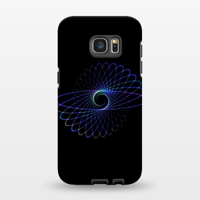 Galaxy S7 EDGE StrongFit Spirograph Object on Black by Andrea Haase