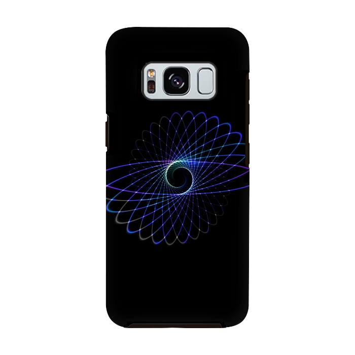 Galaxy S8 StrongFit Spirograph Object on Black by Andrea Haase