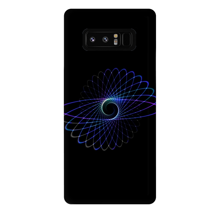 Galaxy Note 8 StrongFit Spirograph Object on Black by Andrea Haase