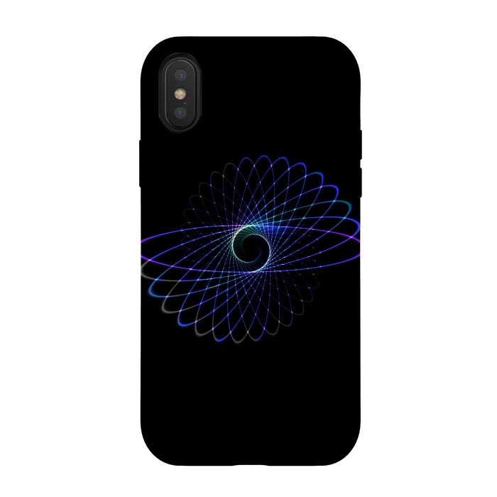 iPhone Xs / X StrongFit Spirograph Object on Black by Andrea Haase