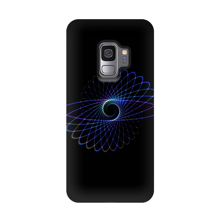 Galaxy S9 StrongFit Spirograph Object on Black by Andrea Haase