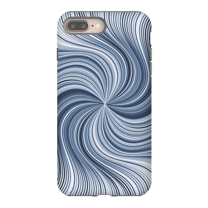iPhone 7 plus StrongFit Abstract Wavy Lines In Shades Of Blue by Andrea Haase