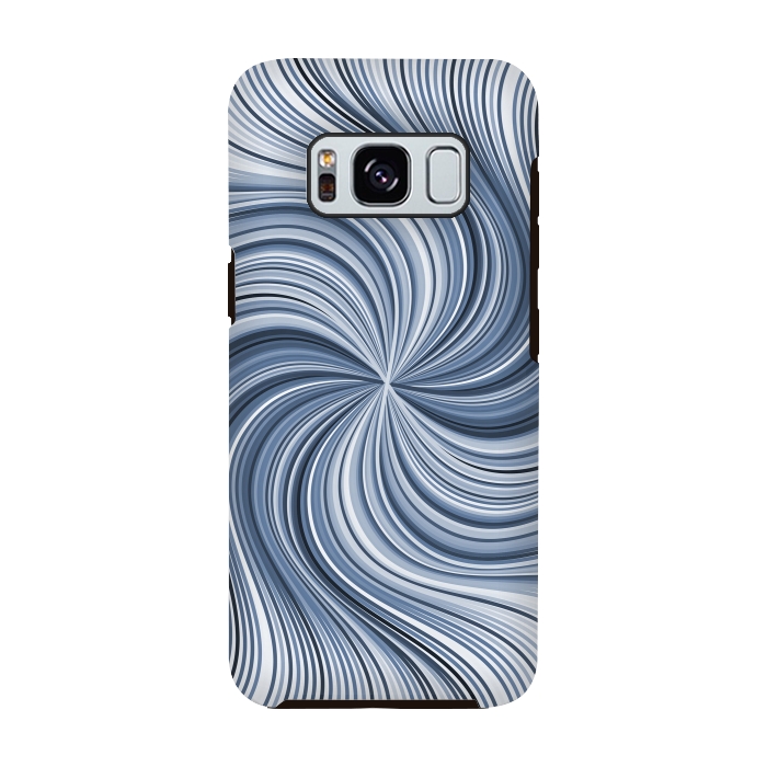 Galaxy S8 StrongFit Abstract Wavy Lines In Shades Of Blue by Andrea Haase