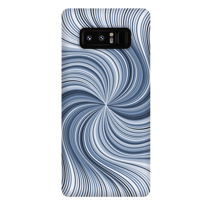 Galaxy Note 8 StrongFit Abstract Wavy Lines In Shades Of Blue by Andrea Haase