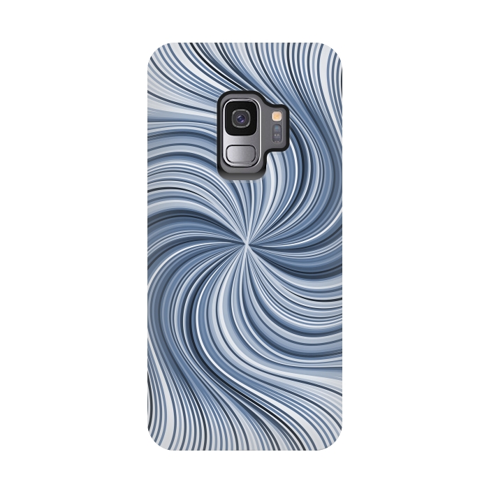 Galaxy S9 StrongFit Abstract Wavy Lines In Shades Of Blue by Andrea Haase