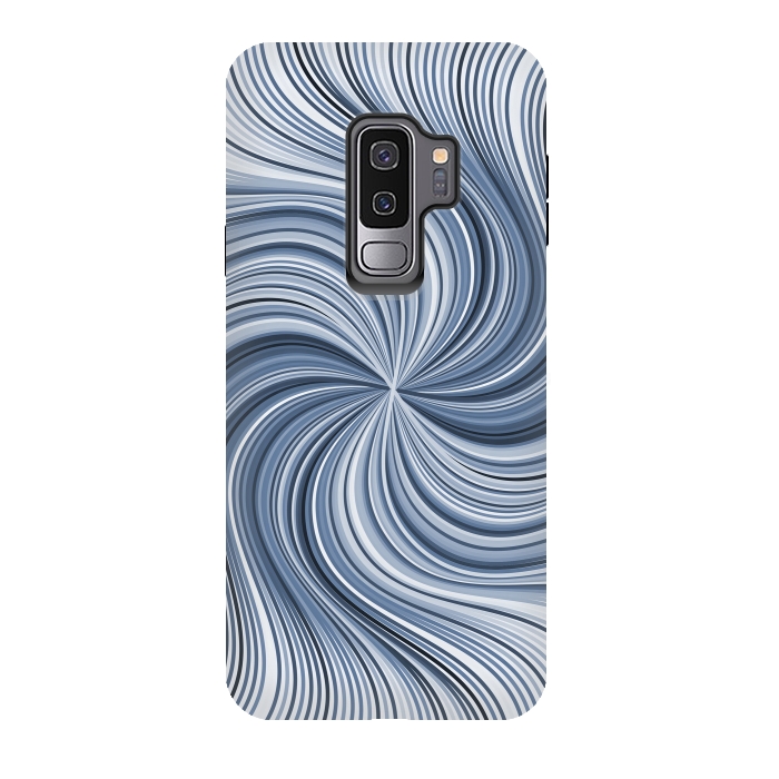 Galaxy S9 plus StrongFit Abstract Wavy Lines In Shades Of Blue by Andrea Haase