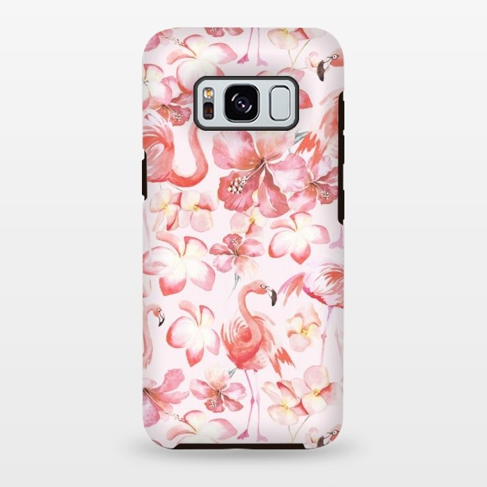 Galaxy S8 plus StrongFit Pink Flamingo Aloha Dance by  Utart
