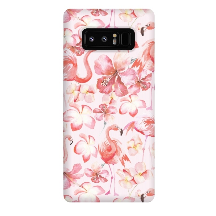 Galaxy Note 8 StrongFit Pink Flamingo Aloha Dance by  Utart