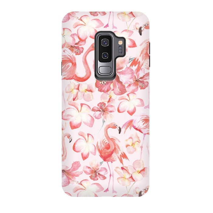 Galaxy S9 plus StrongFit Pink Flamingo Aloha Dance by  Utart