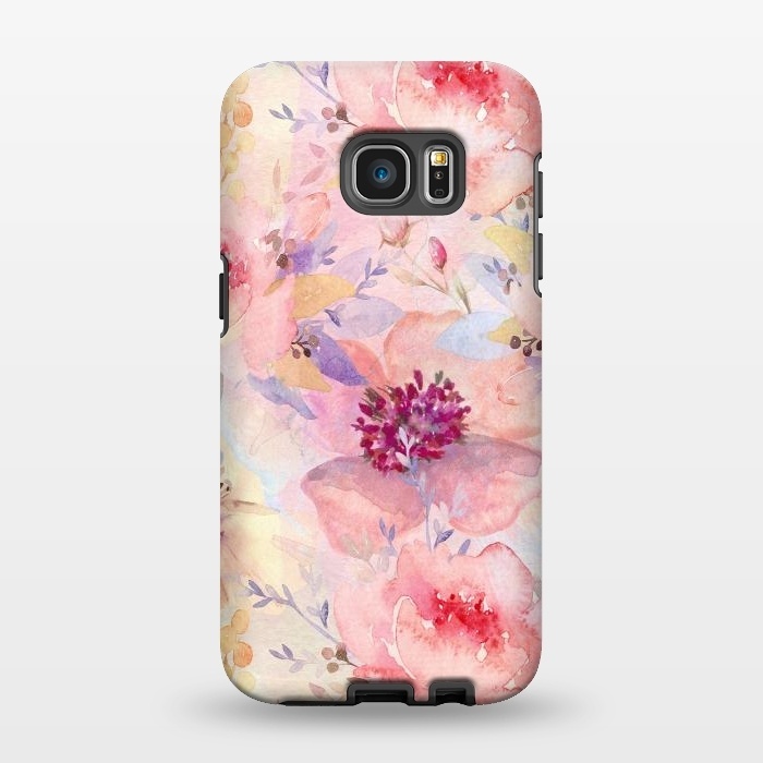 Galaxy S7 EDGE StrongFit Summer Flowers Pattern by  Utart