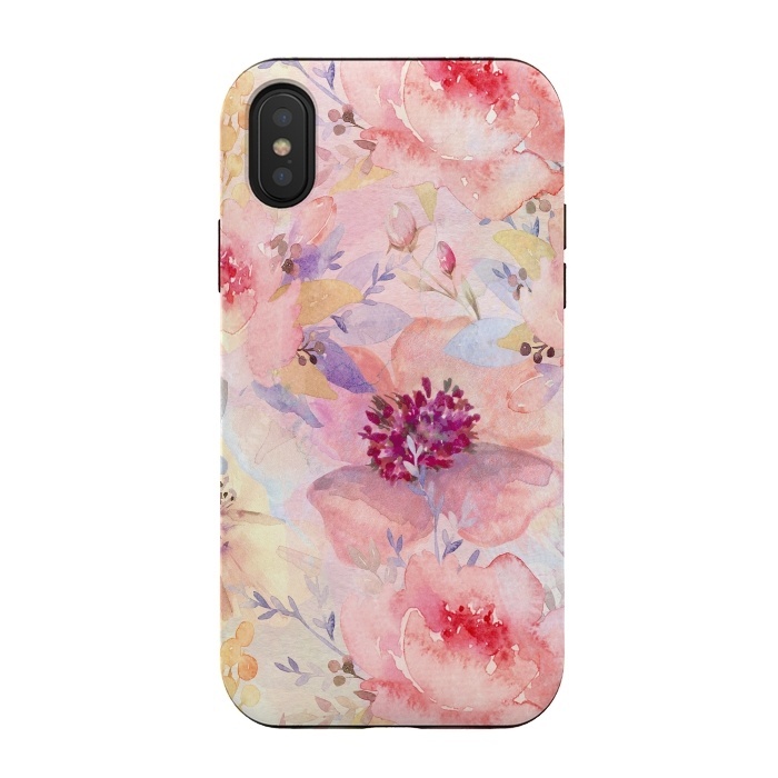 iPhone Xs / X StrongFit Summer Flowers Pattern by  Utart