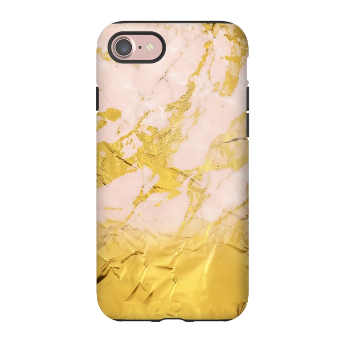 iPhone 7 StrongFit Gold Foil and Pink Marble Glamour by  Utart