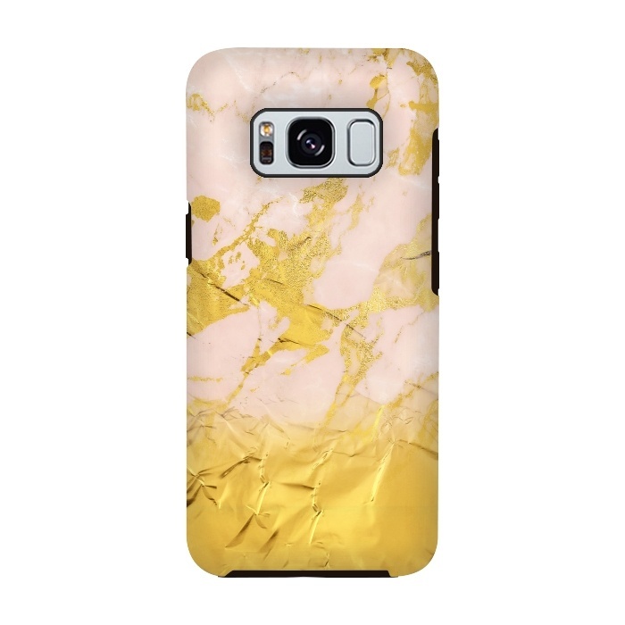 Galaxy S8 StrongFit Gold Foil and Pink Marble Glamour by  Utart