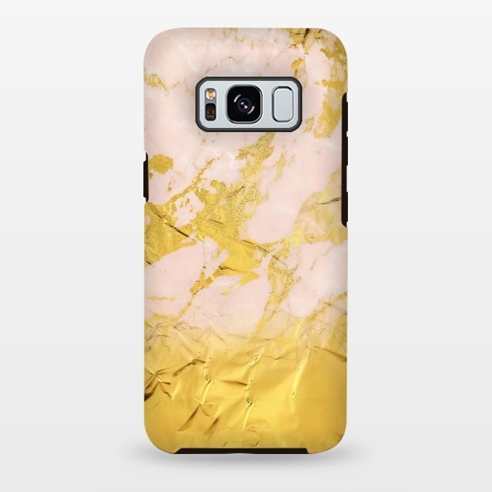 Galaxy S8 plus StrongFit Gold Foil and Pink Marble Glamour by  Utart