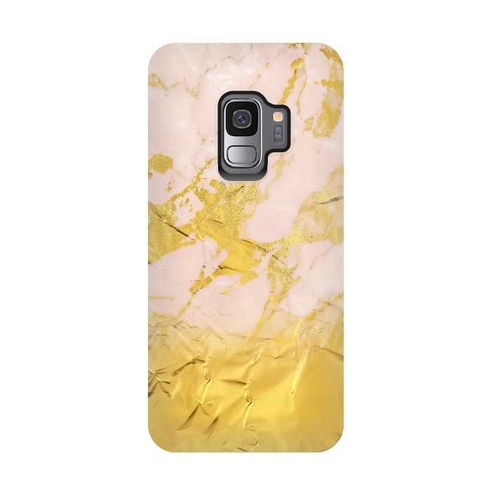 Galaxy S9 StrongFit Gold Foil and Pink Marble Glamour by  Utart