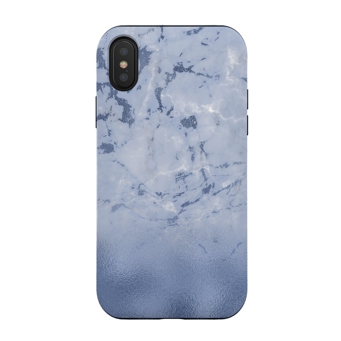 iPhone Xs / X StrongFit Freshness - Blue Marble Glitter  by  Utart