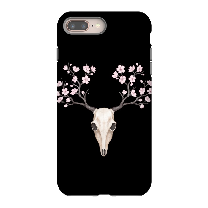 iPhone 7 plus StrongFit Deer skull black by Laura Nagel