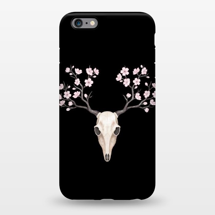 iPhone 6/6s plus StrongFit Deer skull black by Laura Nagel