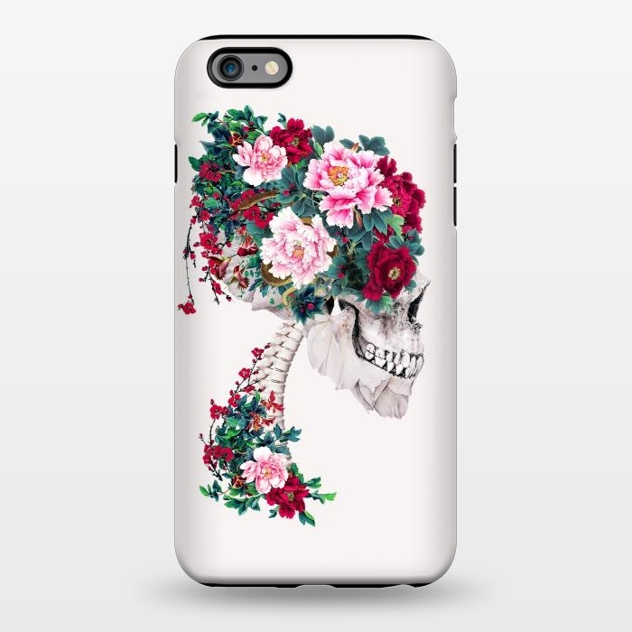 iPhone 6/6s plus StrongFit Skull with Peonies by Riza Peker
