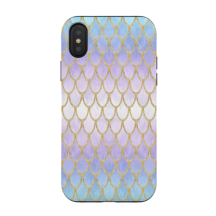 iPhone Xs / X StrongFit Pretty Mermaid Scales 06 by Angelika Parker