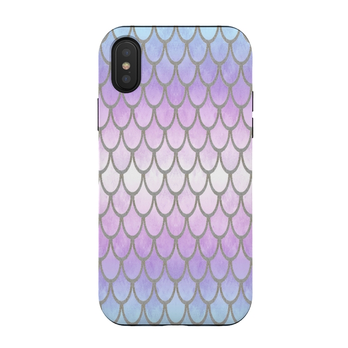 iPhone Xs / X StrongFit Pretty Mermaid Scales 02 by Angelika Parker