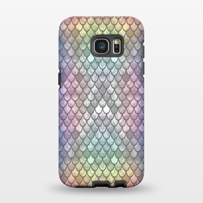 Galaxy S7 EDGE StrongFit Pretty Mermaid Scales 26 by Angelika Parker