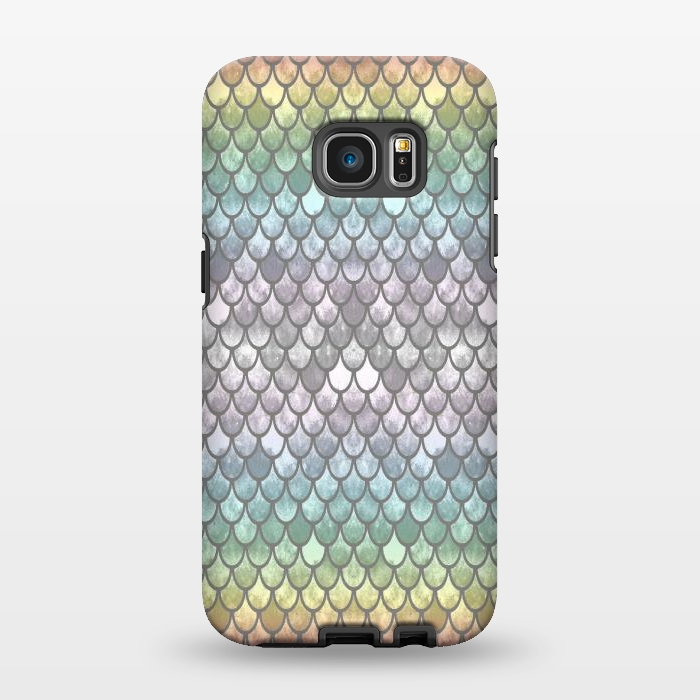 Galaxy S7 EDGE StrongFit Pretty Mermaid Scales 11 by Angelika Parker
