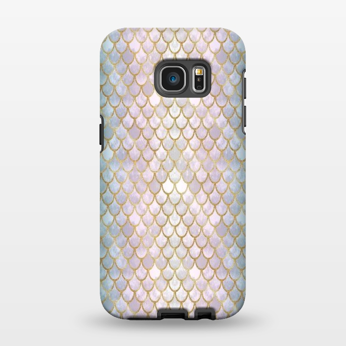 Galaxy S7 EDGE StrongFit Pretty Mermaid Scales 22 by Angelika Parker