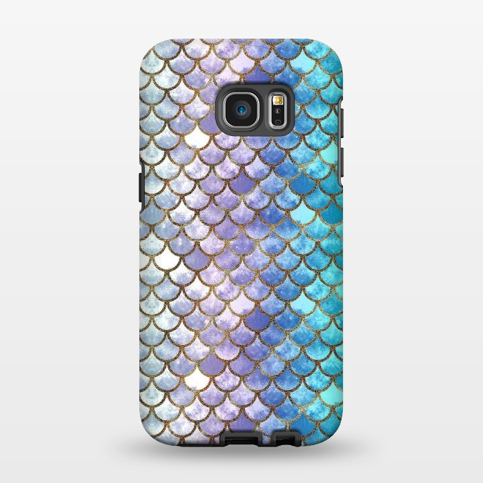 Galaxy S7 EDGE StrongFit Pretty Mermaid Scales 38 by Angelika Parker