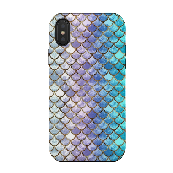 iPhone Xs / X StrongFit Pretty Mermaid Scales 38 by Angelika Parker
