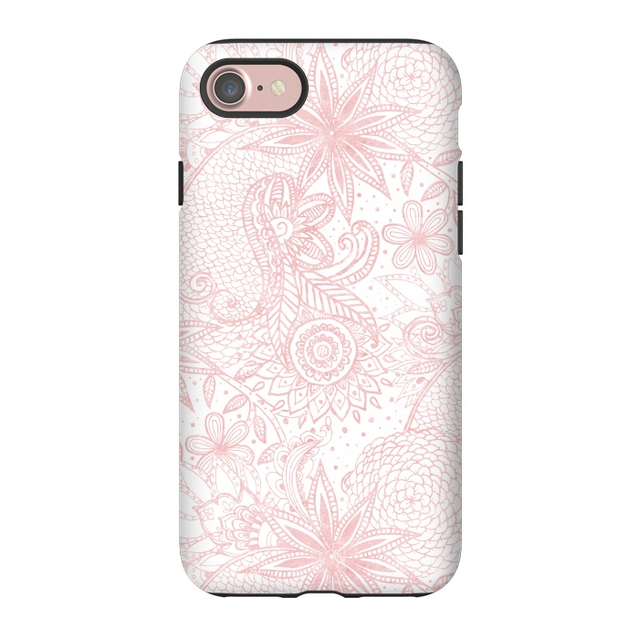 iPhone 7 StrongFit Boho chic floral henna mandala image by InovArts