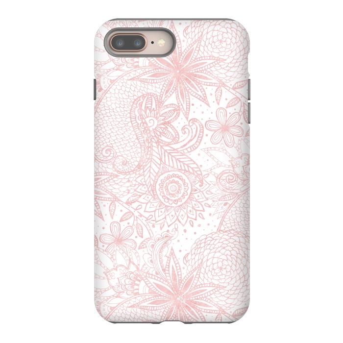 iPhone 7 plus StrongFit Boho chic floral henna mandala image by InovArts
