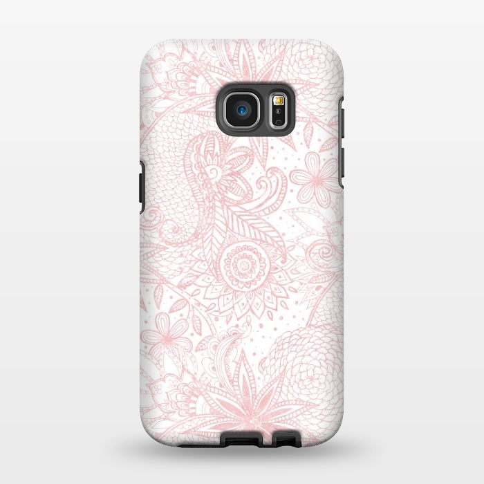 Galaxy S7 EDGE StrongFit Boho chic floral henna mandala image by InovArts