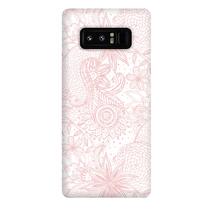 Galaxy Note 8 StrongFit Boho chic floral henna mandala image by InovArts