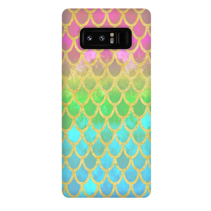 Galaxy Note 8 StrongFit Pretty Mermaid Scales 115 by Angelika Parker