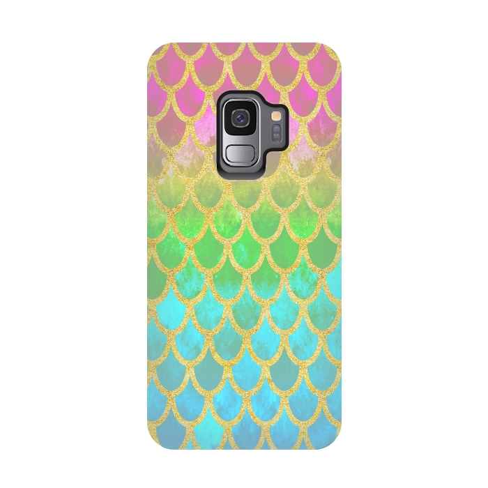 Galaxy S9 StrongFit Pretty Mermaid Scales 115 by Angelika Parker