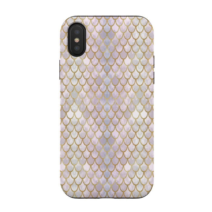 iPhone Xs / X StrongFit Pretty Mermaid Scales 40 by Angelika Parker