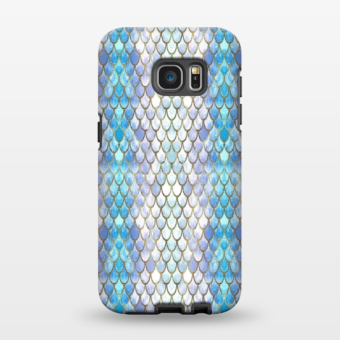 Galaxy S7 EDGE StrongFit Pretty Mermaid Scales 41 by Angelika Parker