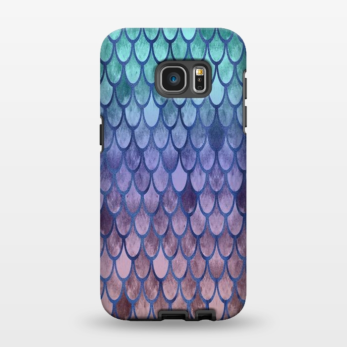 Galaxy S7 EDGE StrongFit Pretty Mermaid Scales 99 by Angelika Parker