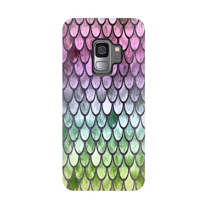 Galaxy S9 StrongFit Pretty Mermaid Scales 119 by Angelika Parker