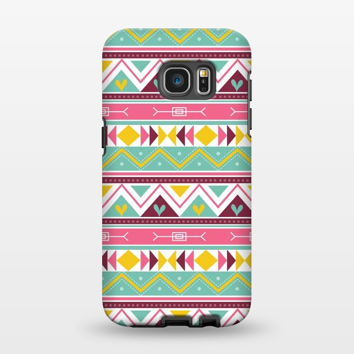 Galaxy S7 EDGE StrongFit Geometric Multicolor Motifs 3 by Bledi