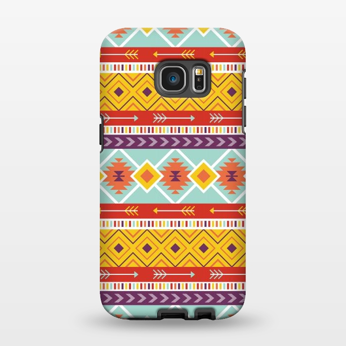 Galaxy S7 EDGE StrongFit Geometric Multicolor Motifs 6 by Bledi