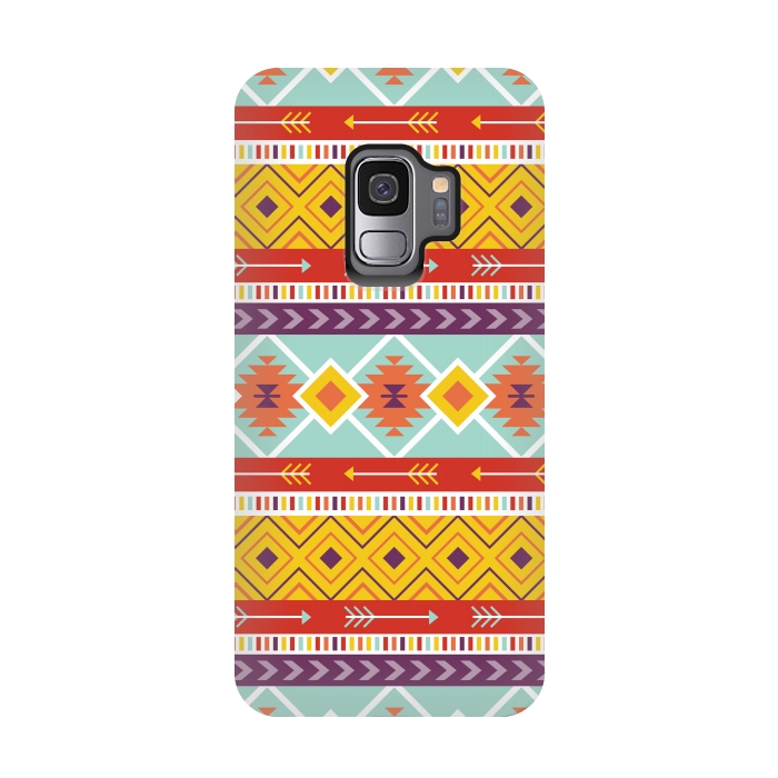 Galaxy S9 StrongFit Geometric Multicolor Motifs 6 by Bledi