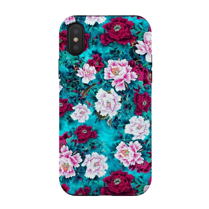 iPhone Xs / X StrongFit Peonies by Riza Peker
