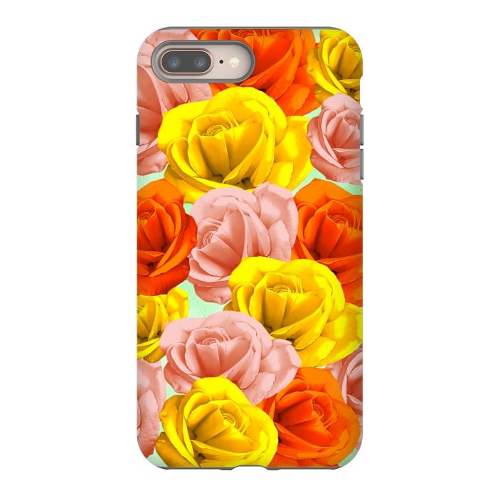 iPhone 7 plus StrongFit Roses Pastel Colors Floral Collage by BluedarkArt
