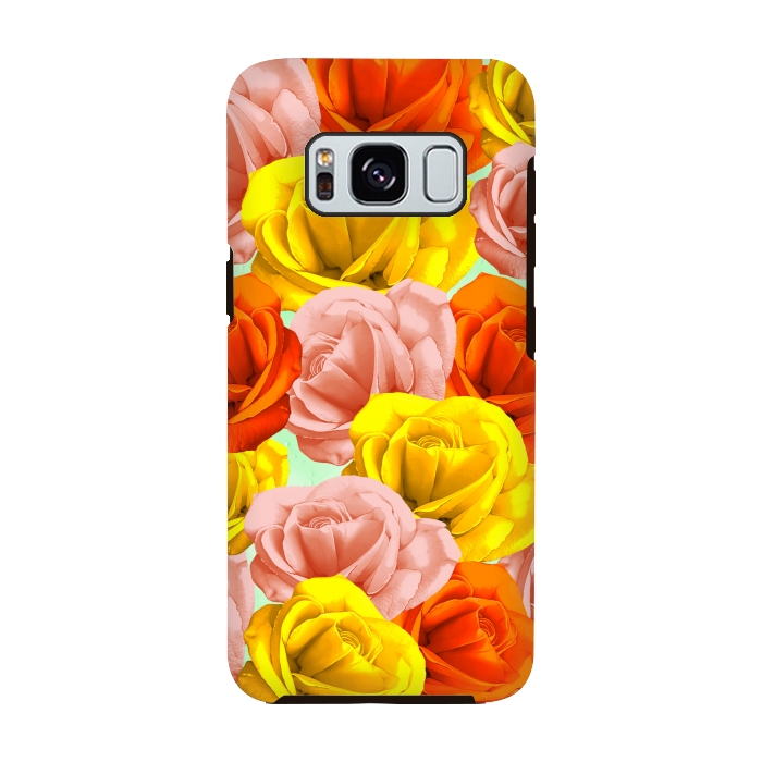 Galaxy S8 StrongFit Roses Pastel Colors Floral Collage by BluedarkArt