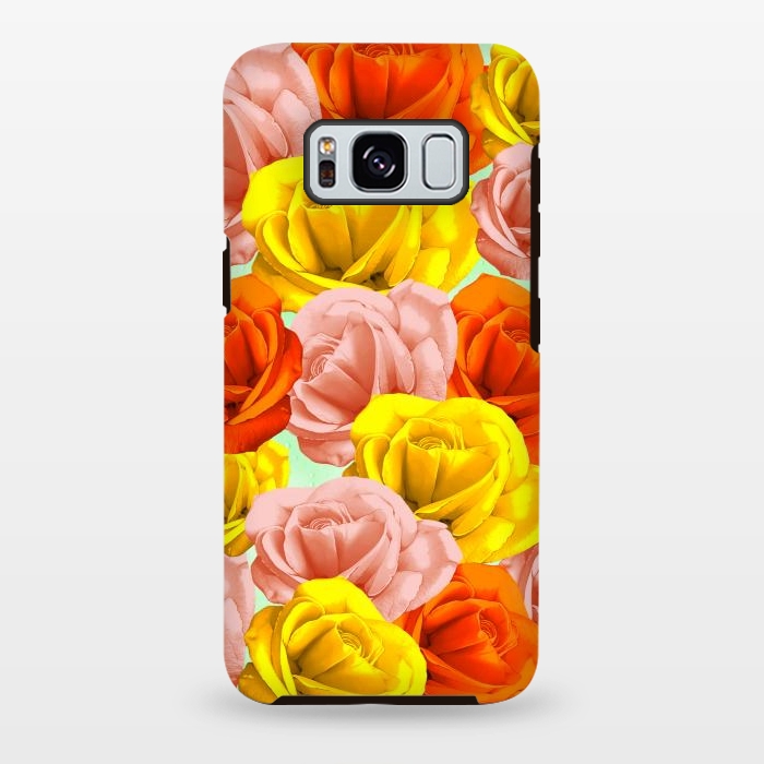 Galaxy S8 plus StrongFit Roses Pastel Colors Floral Collage by BluedarkArt