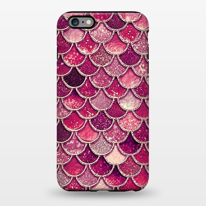 iPhone 6/6s plus StrongFit Pink and Purple Pretty Sparkling Mermaid Scales  by  Utart